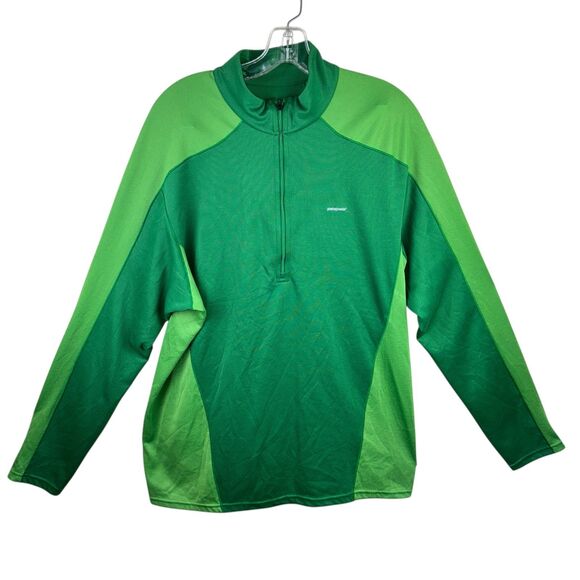 Patagonia Capilene 3 Midweight Men's XL Green Pullover Polyester Sweater 1/4 Zip - Picture 1 of 3